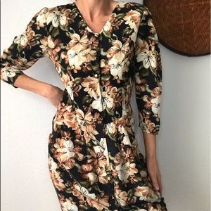 🍂VTG JONATHON MARTIN rustic floral dress